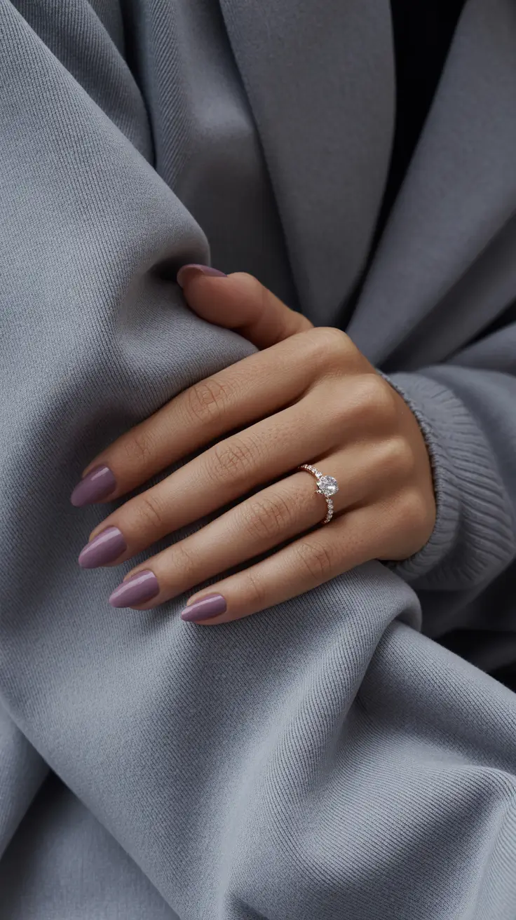 cute spring nails for pale skin 2026 Dusty Lavender for Understated Cool Tones