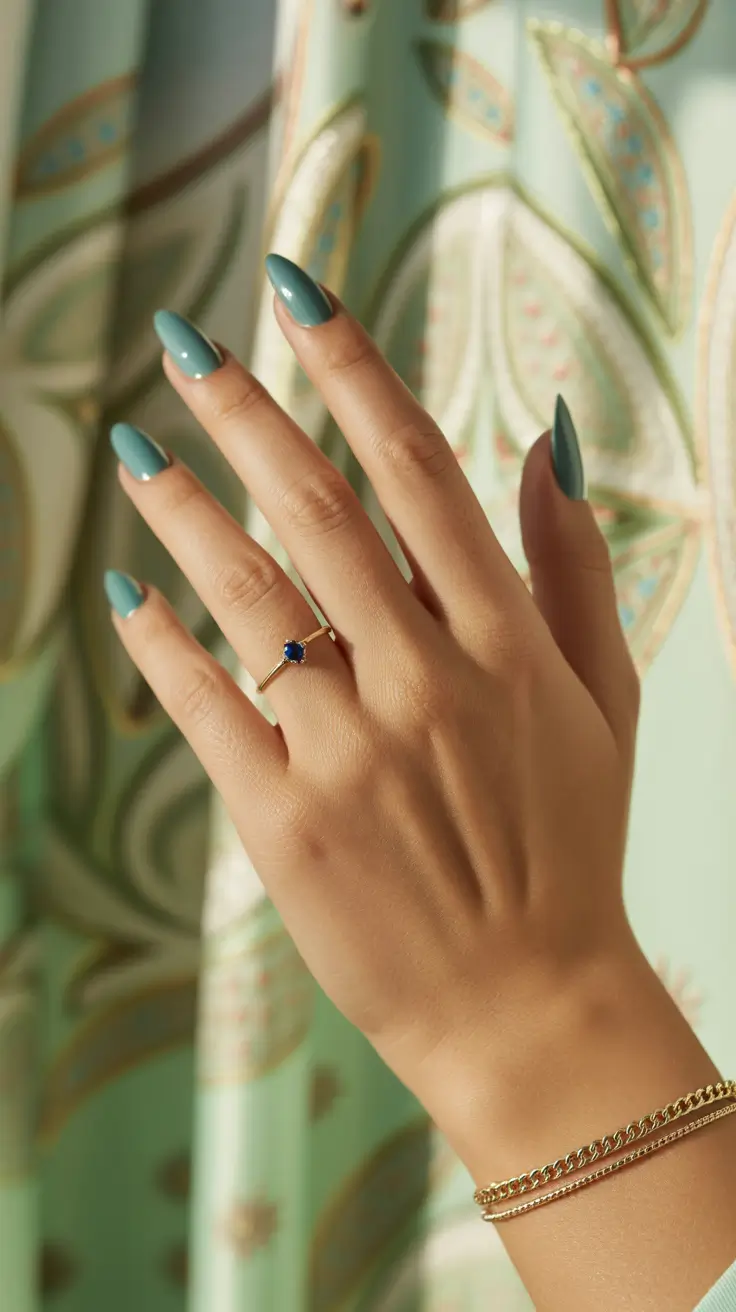 cute spring nails for pale skin 2026 Muted Sage Green for a Modern Minimalist Mood