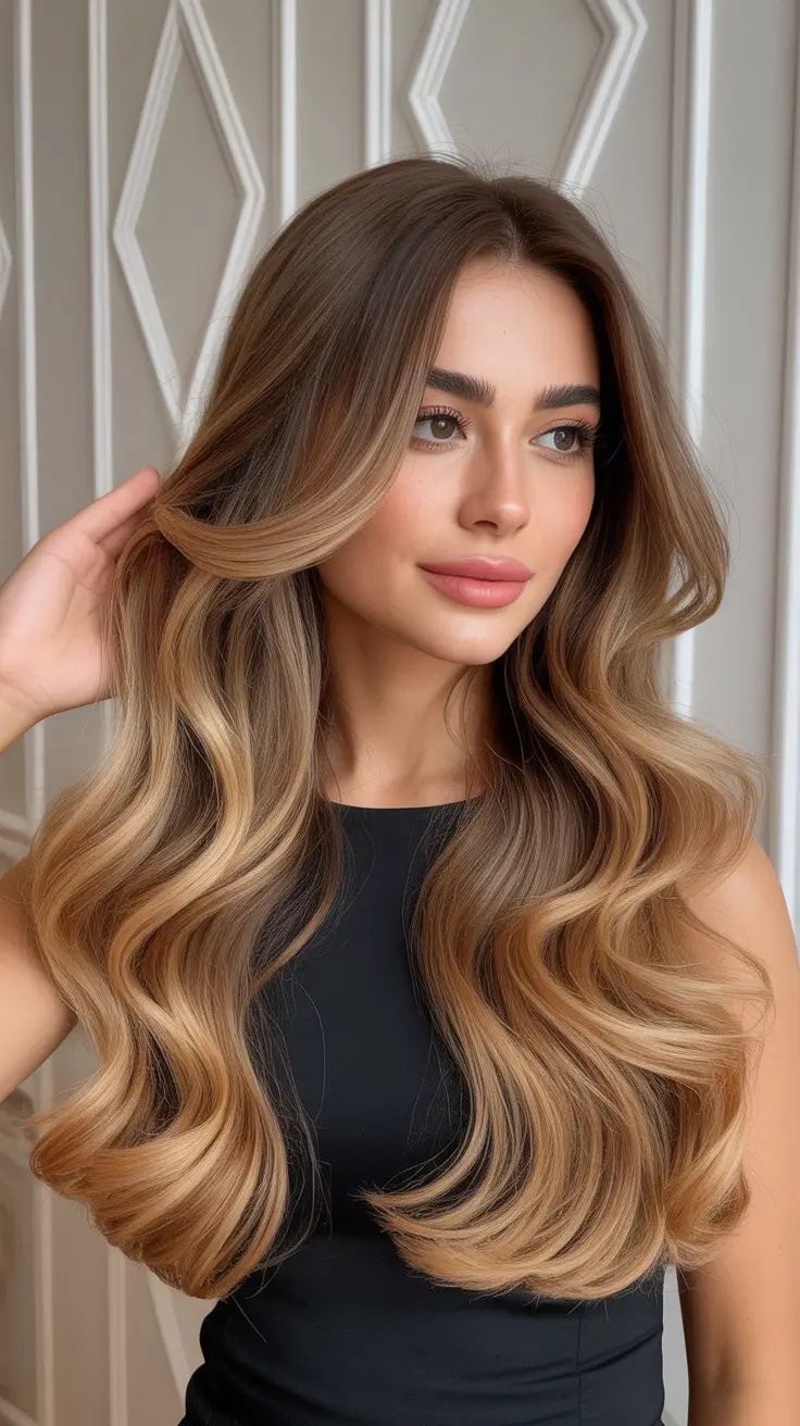 easy spring hair color ideas 2026 to look younger Golden Balayage With Lived-In Lengths