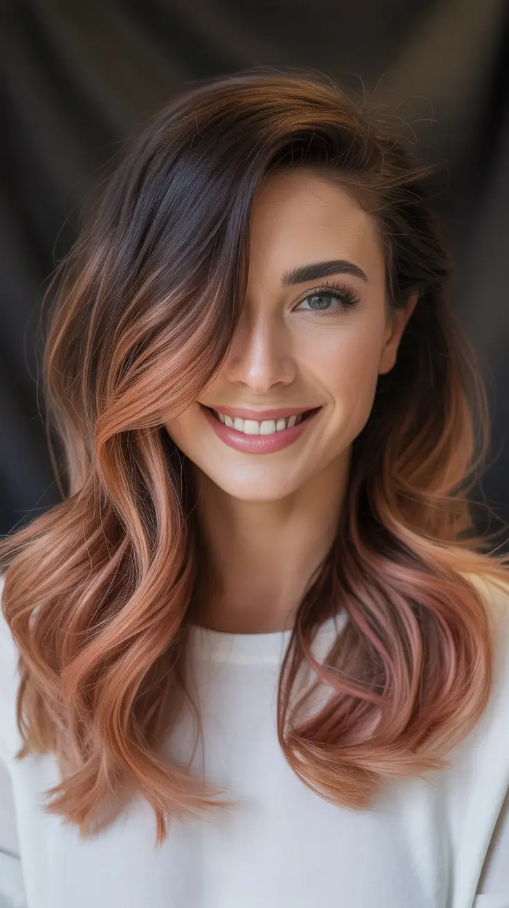 easy spring hair color ideas 2026 to look younger Muted Rose Brown With a Soft Face Sweep