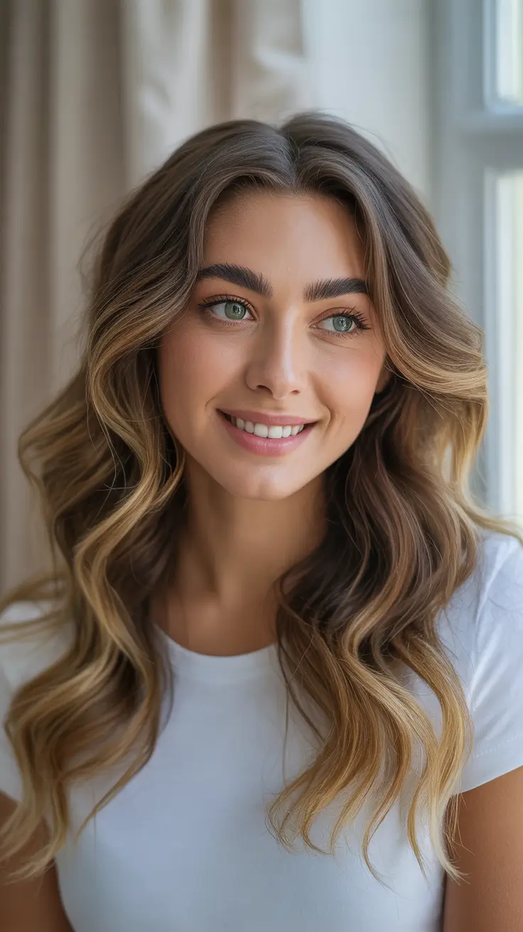 easy spring hair color ideas 2026 to look younger Soft Caramel Highlights With Effortless Waves