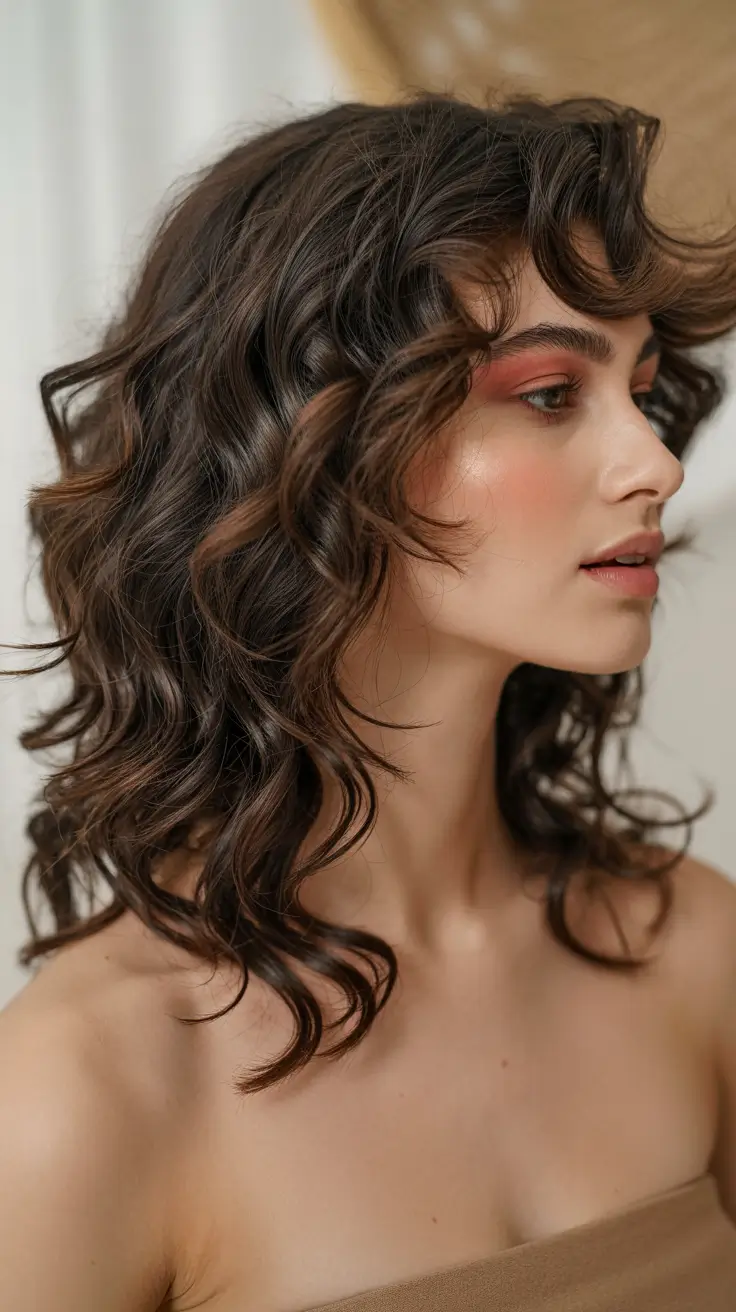 easy spring long haircuts styles 2026 Textured Romantic Waves With Soft Layered Cut