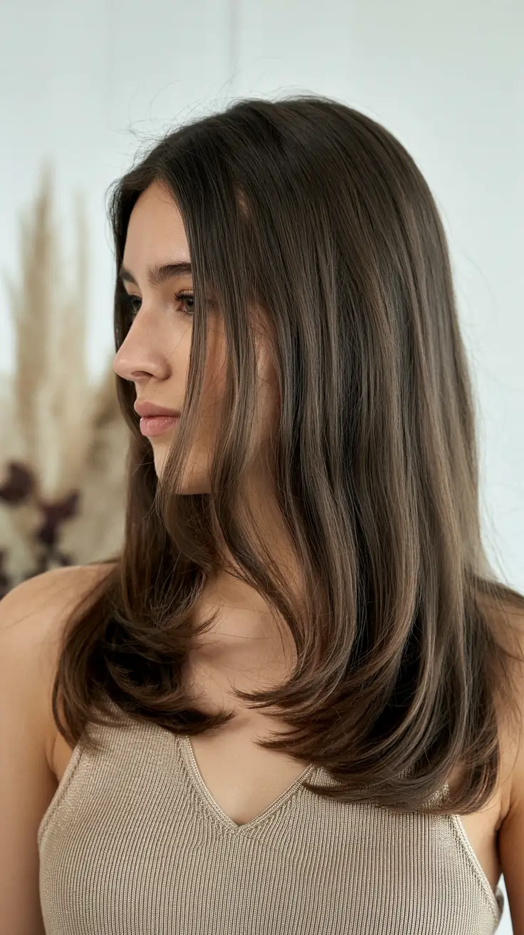 easy spring long haircuts styles 2026 Softly Structured Long Layers With Natural Shine