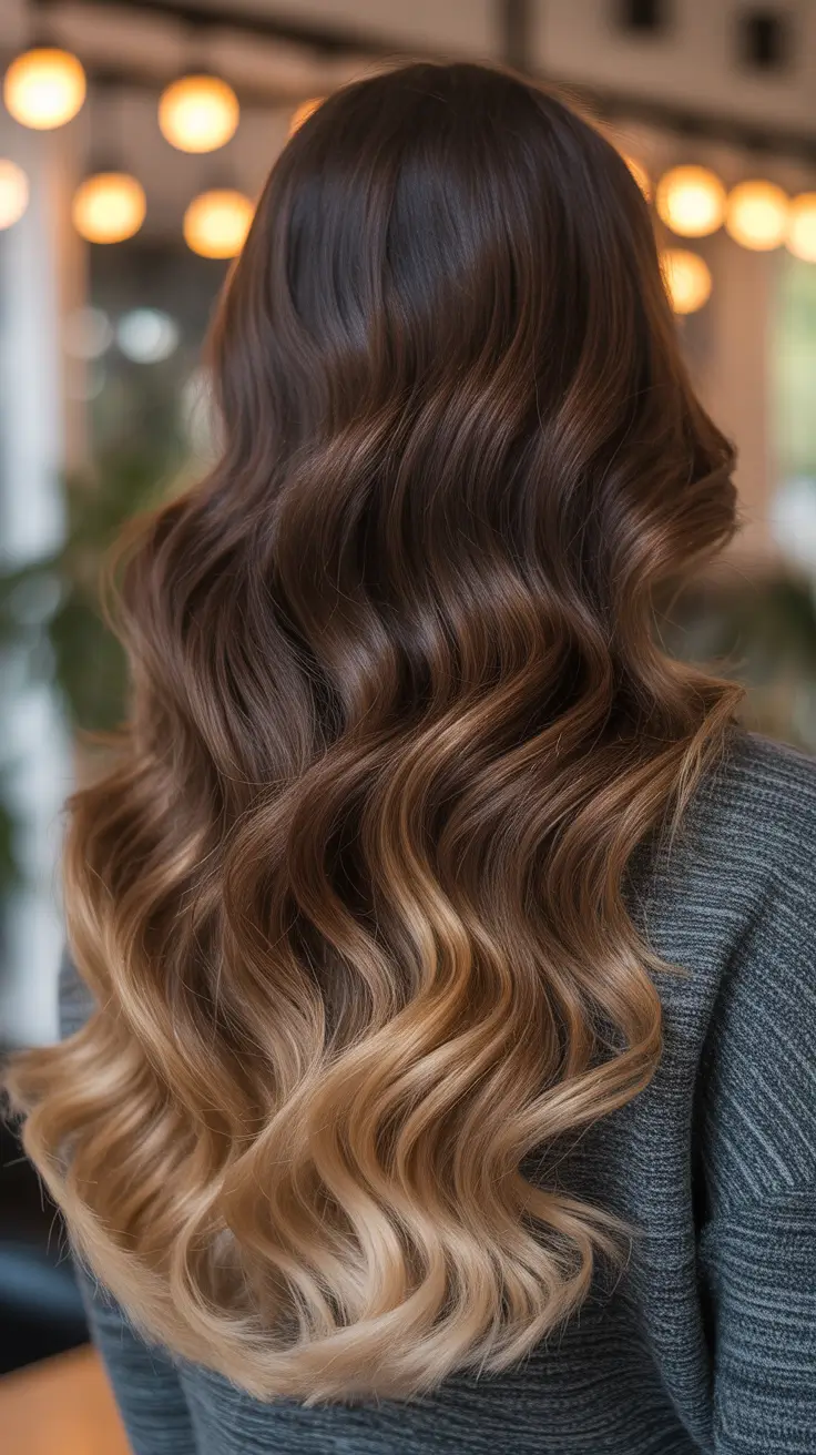 elegant spring balayage hair color 2026 Golden Melt Balayage with Soft Depth