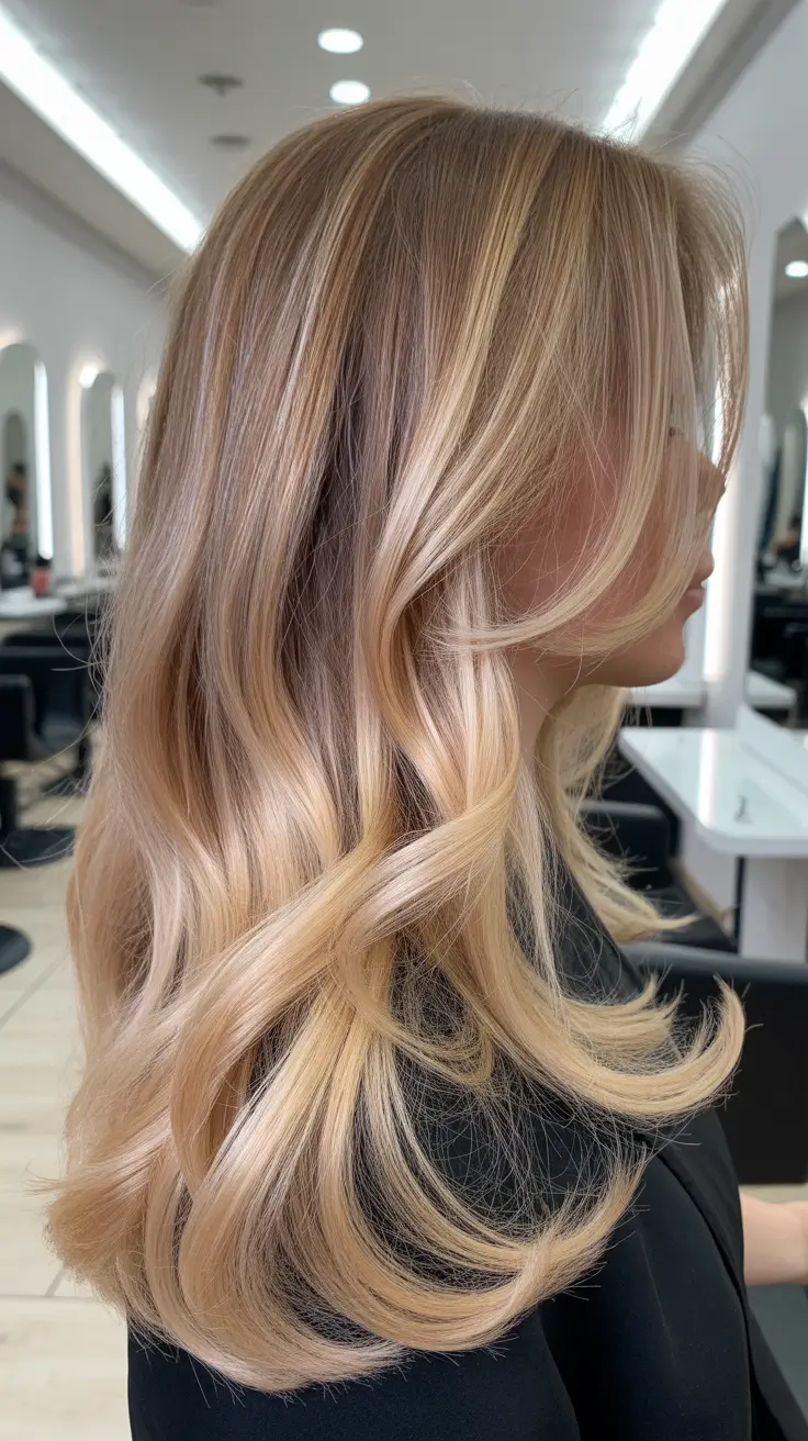 elegant spring blonde hair color designs 2026 Cool Sand Blonde With Seamless Blend