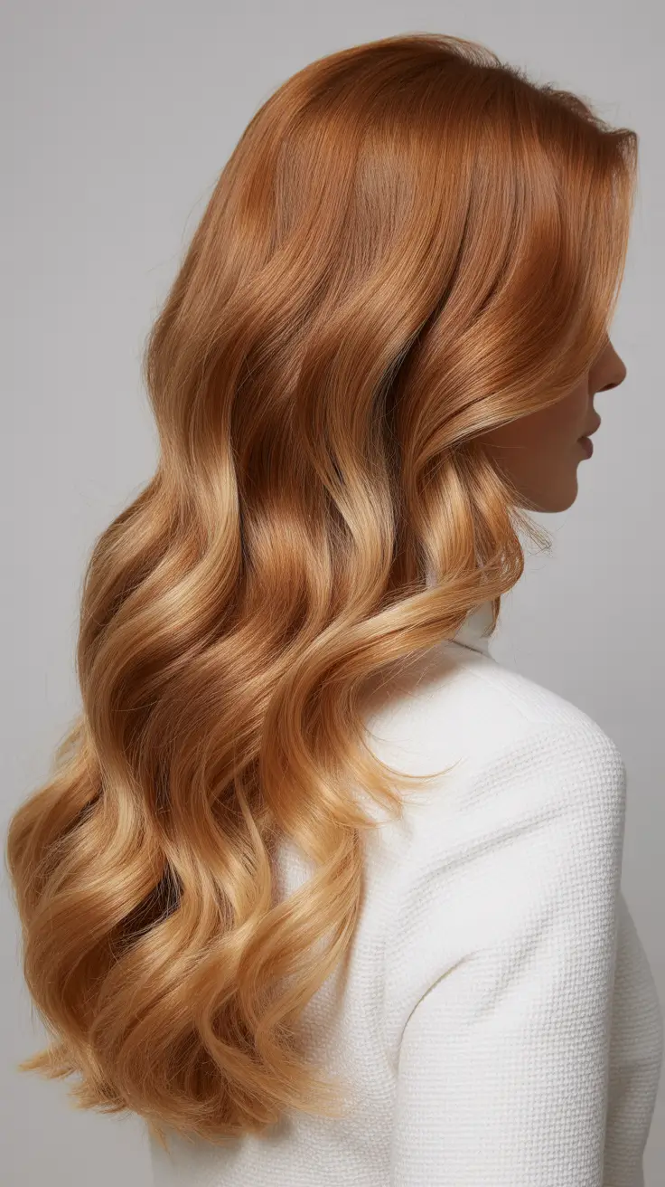 elegant spring blonde hair color designs 2026 Golden Copper Blonde With Subtle Depth