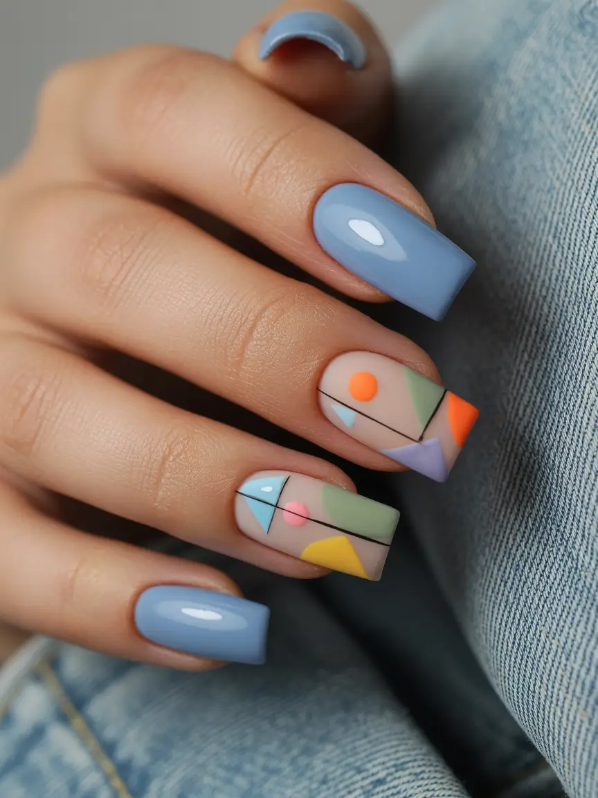 March Nails Design Ideas Spring 2026 Graphic Pastel Nails