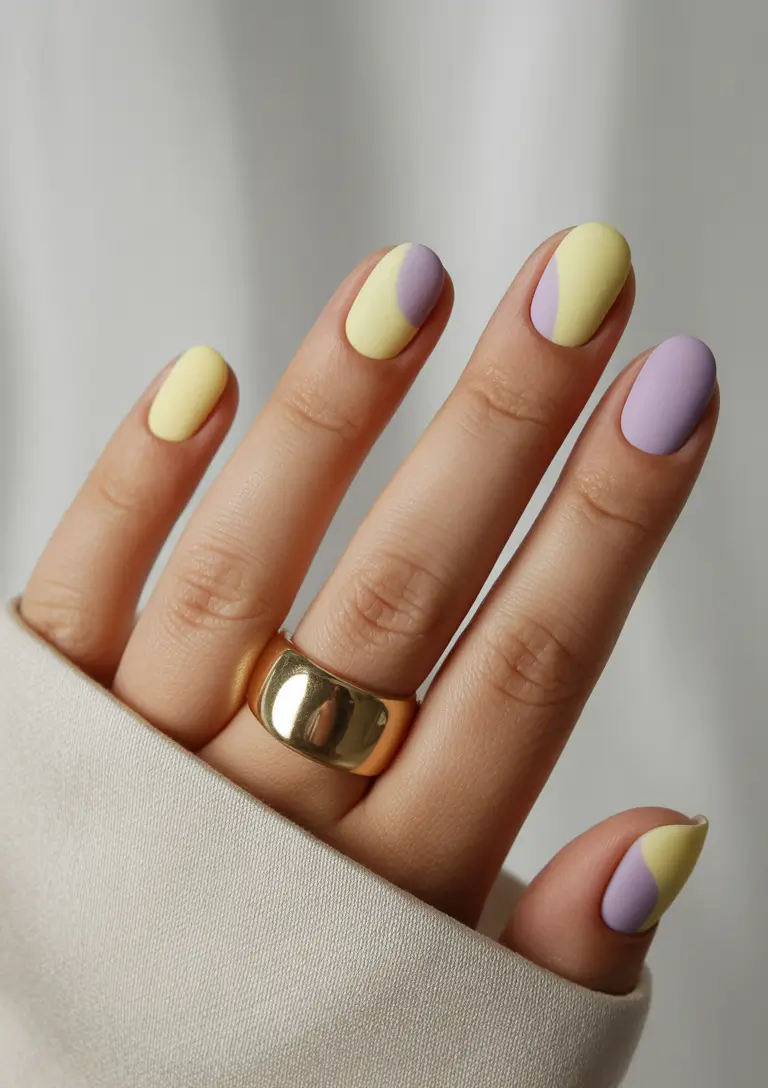 March Nails Design Ideas Spring 2026 Pastel Duo Nails