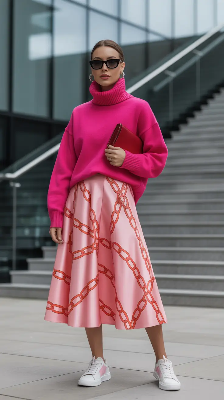 March Outfits Ideas Spring 2026 Knit and Midi Skirt Look