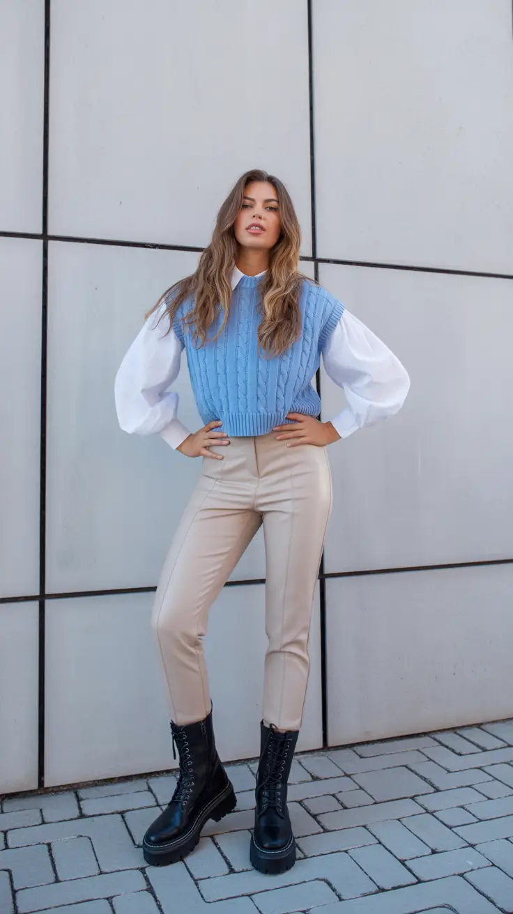 minimalist leggings outfit spring 2026 Soft Tailoring Meets Fresh Spring Color