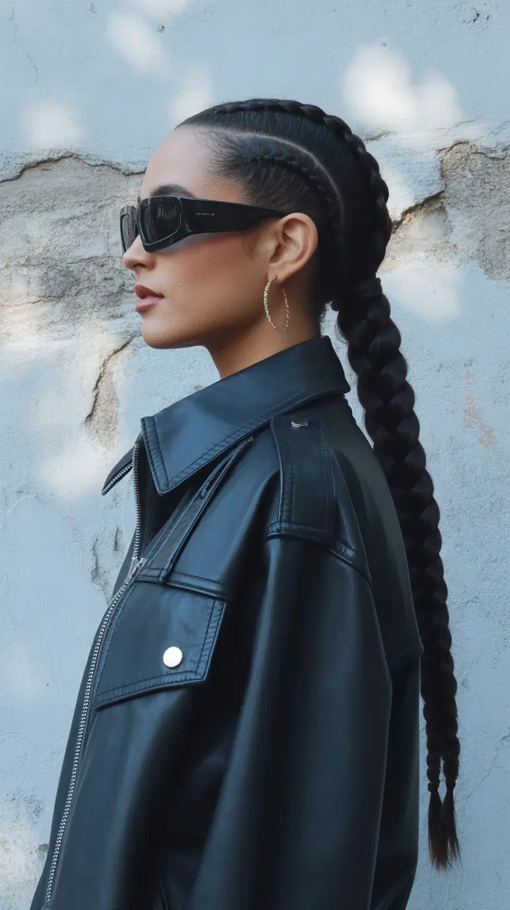 natural spring hairstyles 2026 Sleek Braided Length with Modern Edge