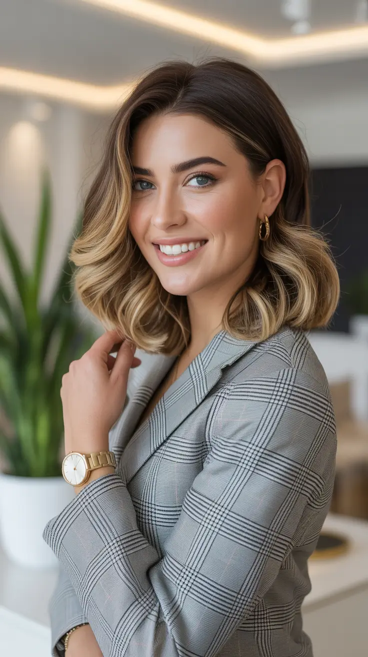 natural spring hairstyles 2026 Soft Shoulder Length Waves with Everyday Ease