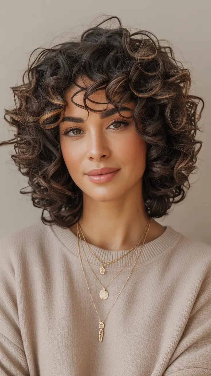 natural spring hairstyles 2026 Curly Bob with Natural Volume and Personality