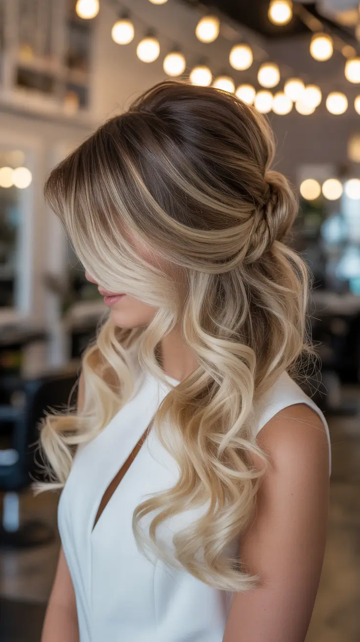 natural spring hairstyles 2026 Low Twisted Style with Soft Blonde Contrast