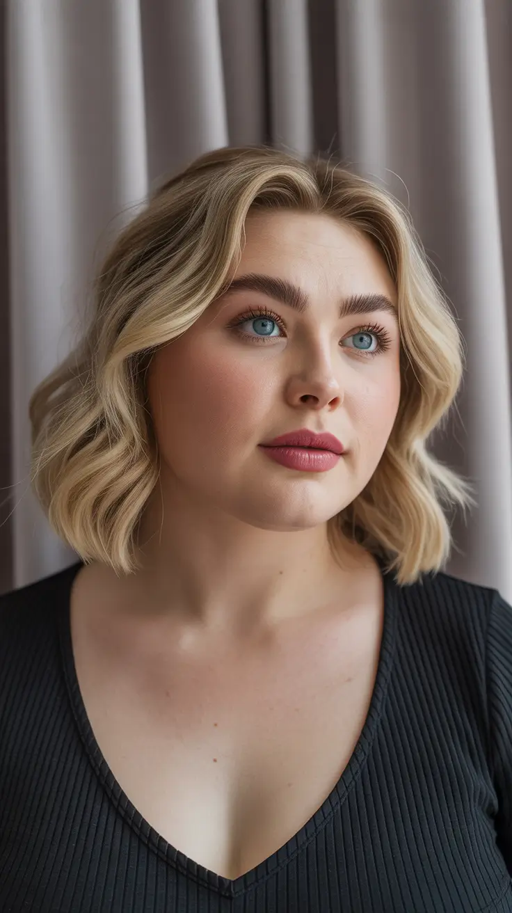Playful Spring Haircuts for Plus Size Women 2026 Relaxed Blonde Bob