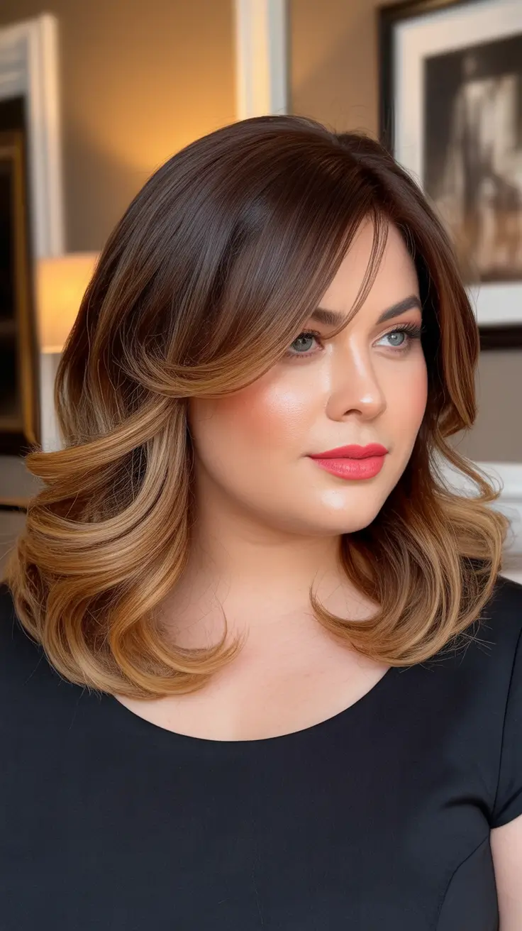 Playful Spring Haircuts for Plus Size Women 2026 Blowout Layers