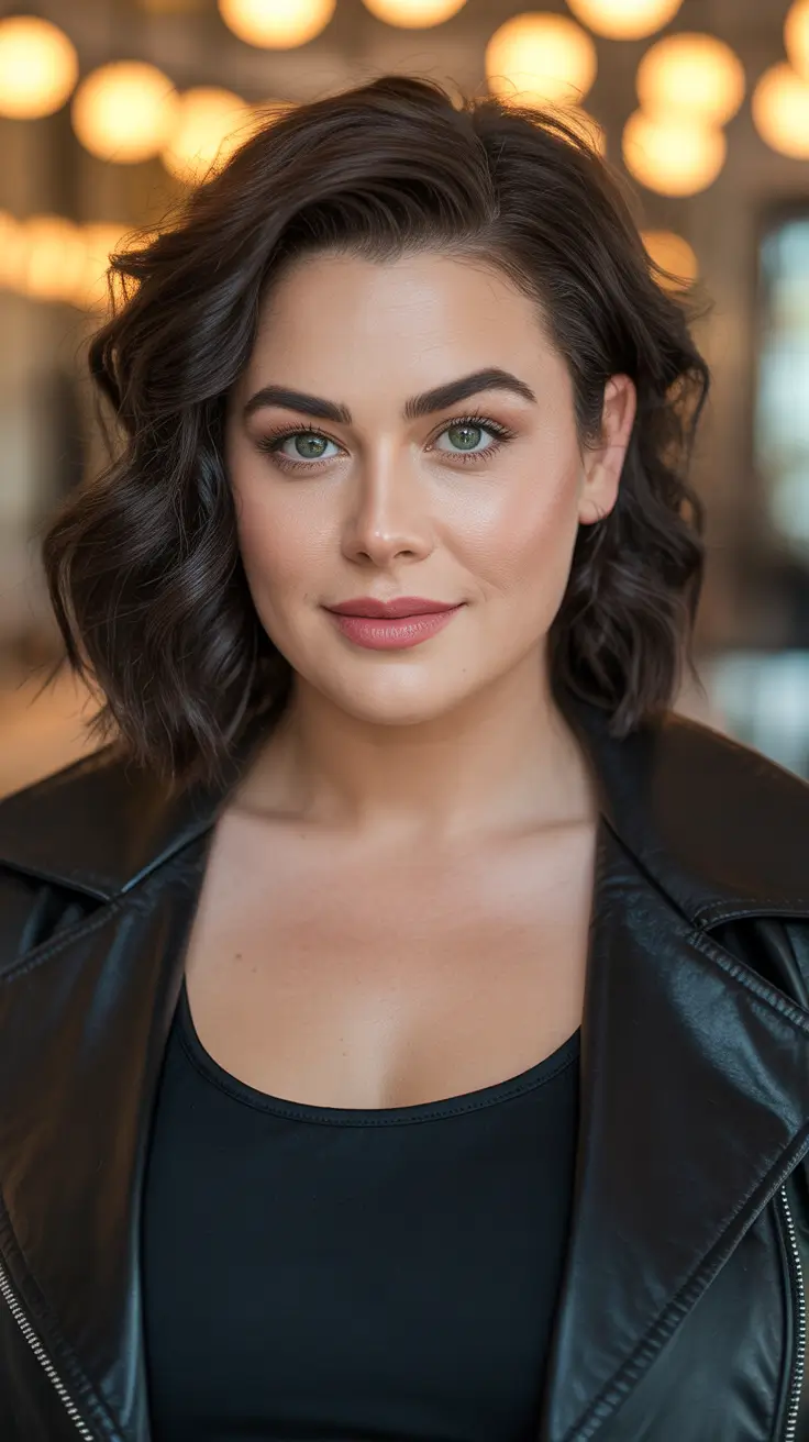 Playful Spring Haircuts for Plus Size Women 2026 Short Wavy Cut