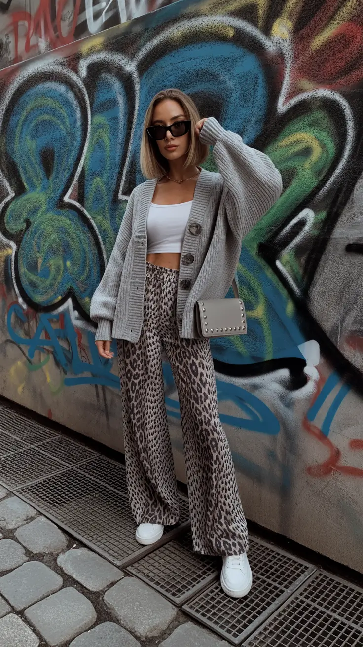 popular comfy spring outfits 2026 Soft Knits Meet Confident Prints