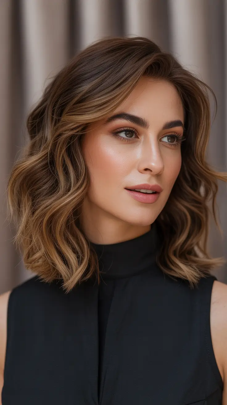 spring hair color trends 2026 Soft Mocha Bob With Natural Movement