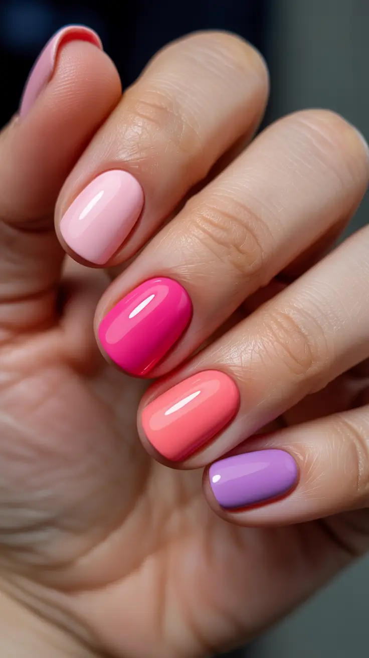 stylish colorful spring nails 2026 Soft Sorbet Gloss Nails That Feel Effortlessly Feminine