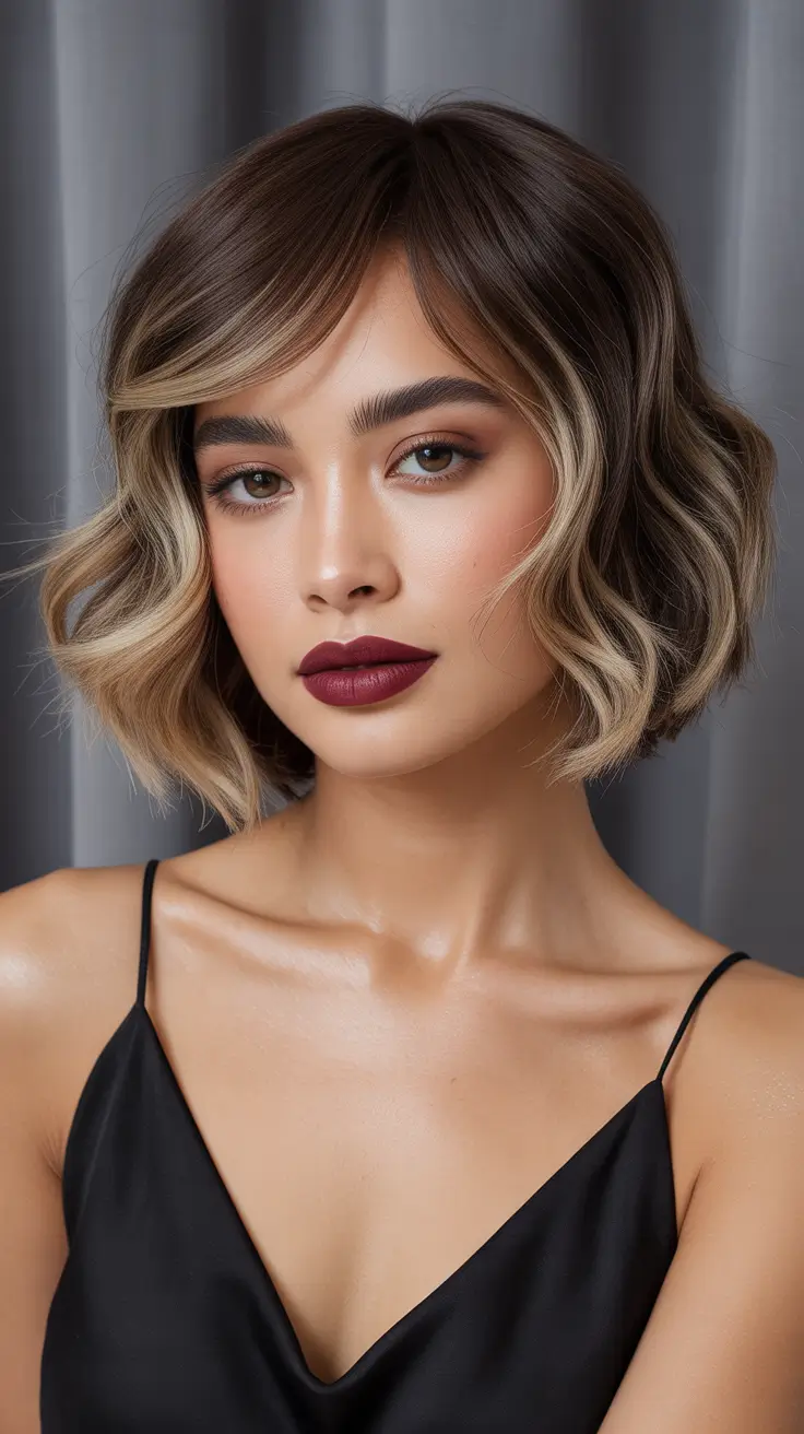 Trendy spring haircuts 2026 Soft Textured Bob With Delicate Light Contrast