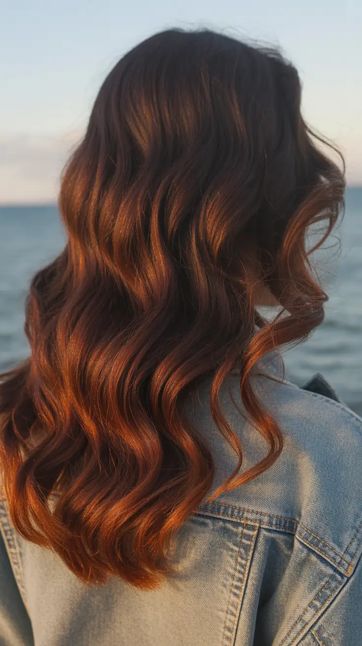 vibrant spring brunette hair color 2026 Sunlit Copper Infused Brunette