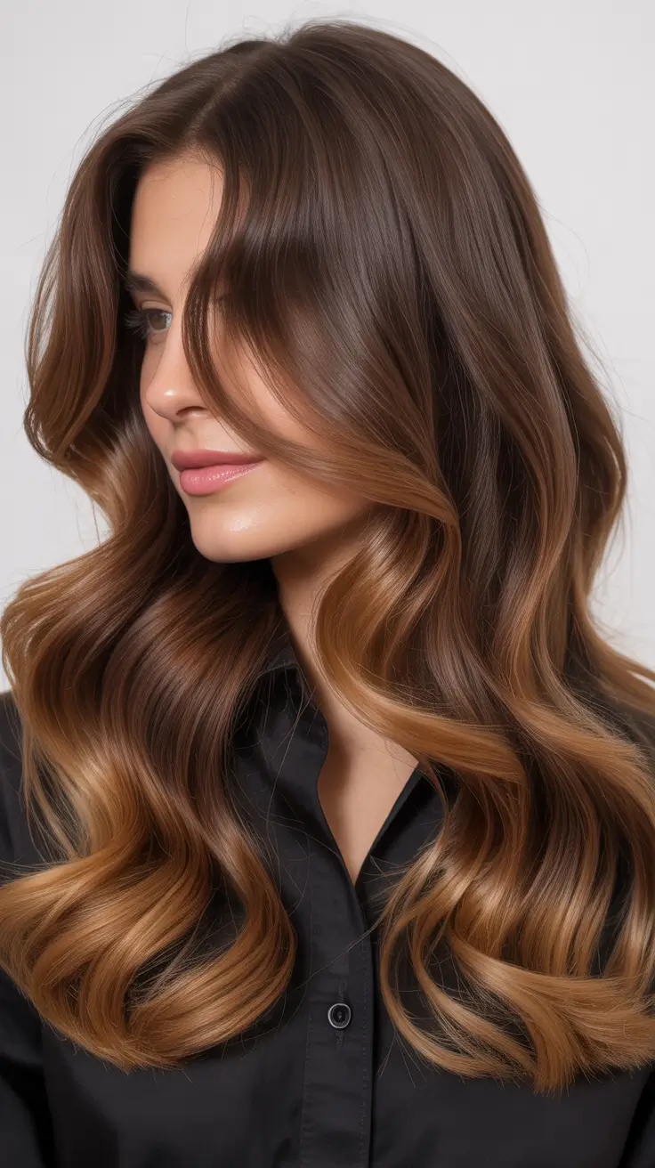 vibrant spring brunette hair color 2026 Classic Brunette with Honeyed Brightness