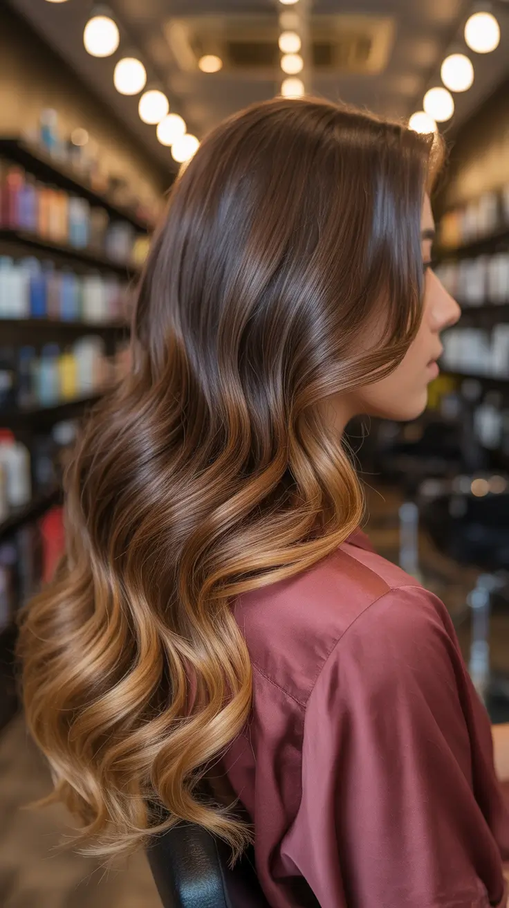 warm spring caramel hair color 2026 Rich Caramel Lengths with Salon-Perfect Shine