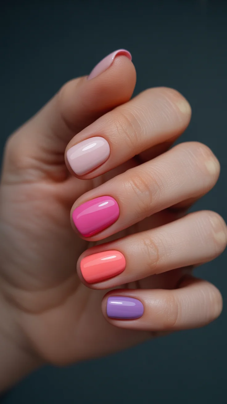 April nails colours 2026 pastel mix manicure