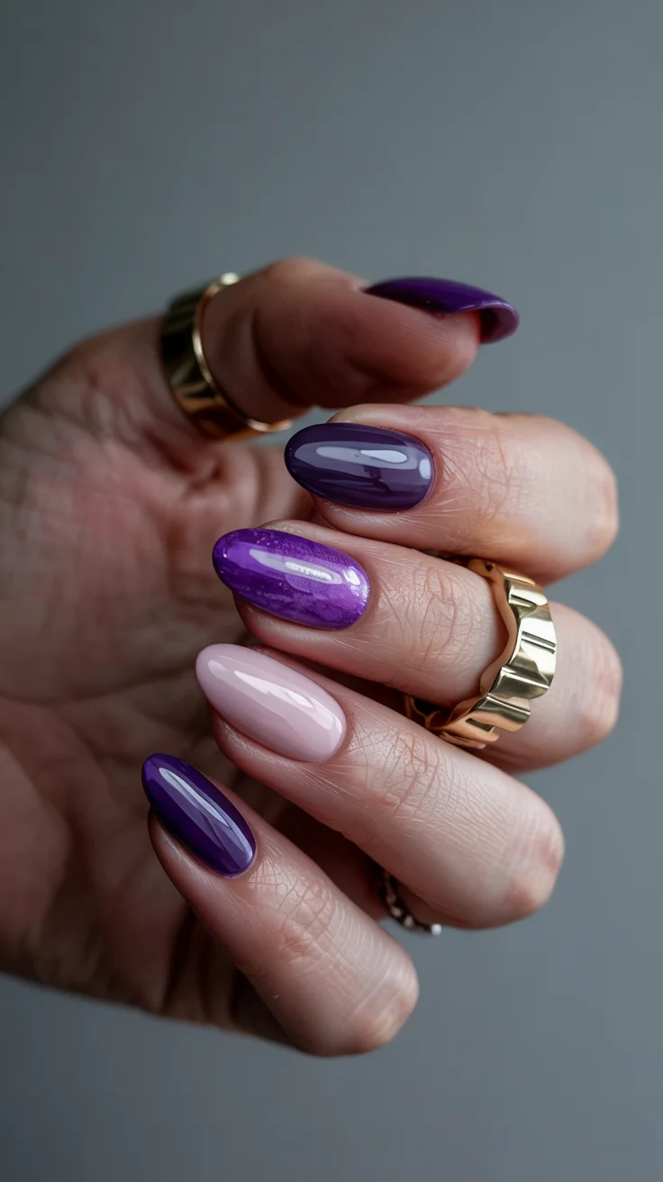 chic spring aura nails 2026 plum violet aura manicure
