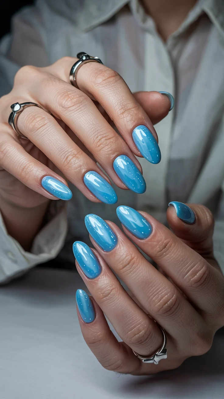 chic spring aura nails 2026 sky blue aura manicure