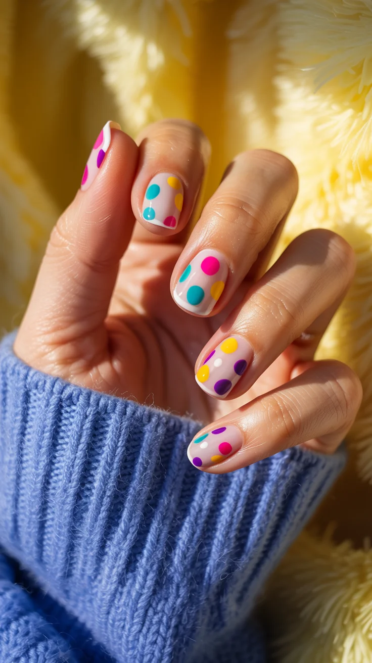 cute easter nail art ideas 2026 colorful confetti nails