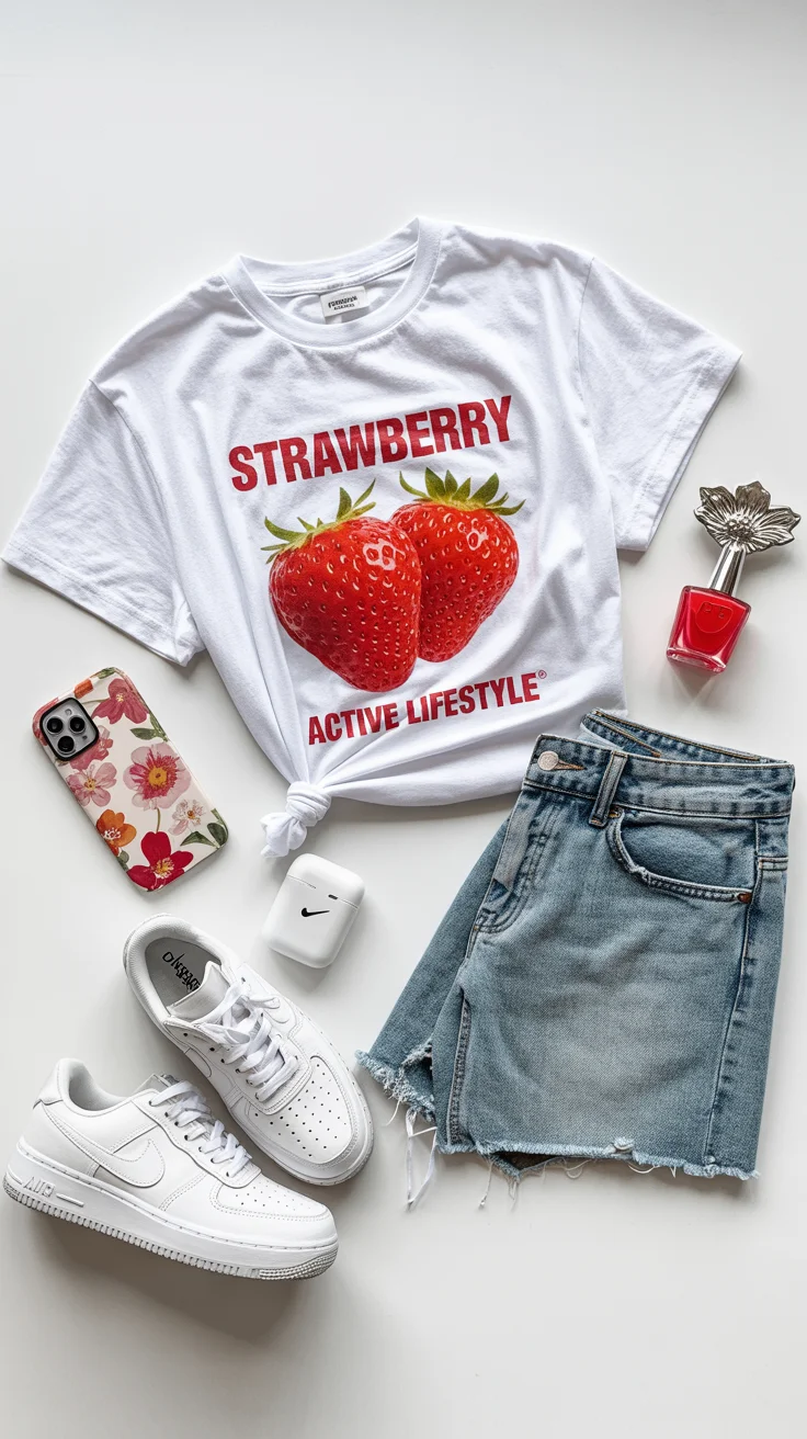 cute summer outfits for teens 2026 Playful Graphic Tees and Everyday Cool