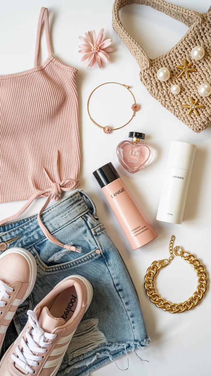 cute summer outfits for teens 2026 Soft Pink Accents and Playful Summer Energy