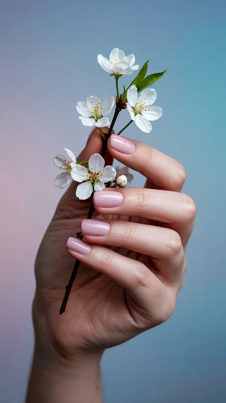 elegant spring nails for work 2026 sheer pink natural manicure