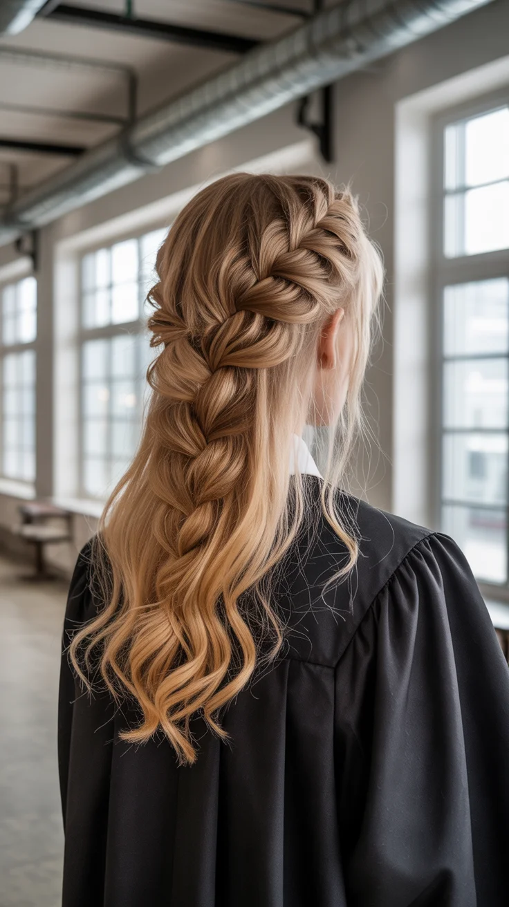 graduation hairstyles ideas 2026 The Romantic Crown Braid for a Statement Graduation Look