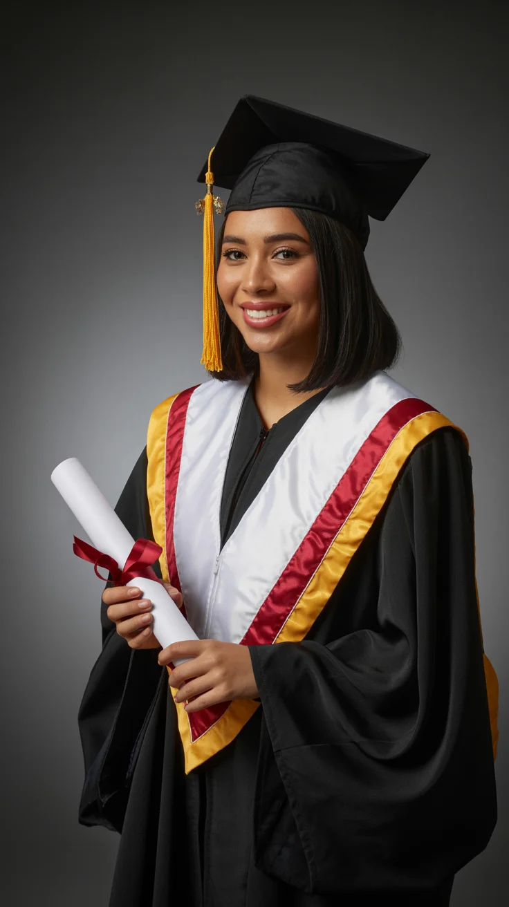 graduation hairstyles with cap ideas 2026 sleek graduation bob