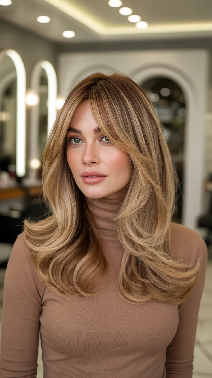 hair color for blondes summer 2026 Layered Golden Blonde with Soft Face-Framing Flow