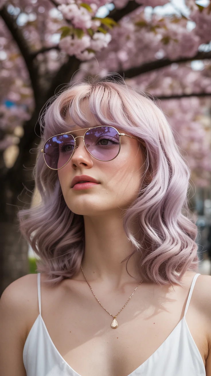 hair color for blondes summer 2026 Soft Pastel Rose Blonde with Playful Texture