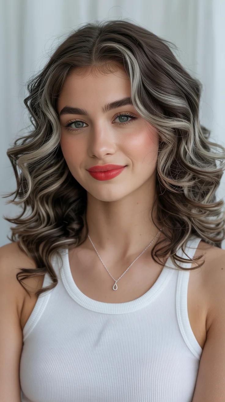 hair color ideas for brunettes summer 2026 Cool-Toned Mocha with Statement Face-Framing Highlights