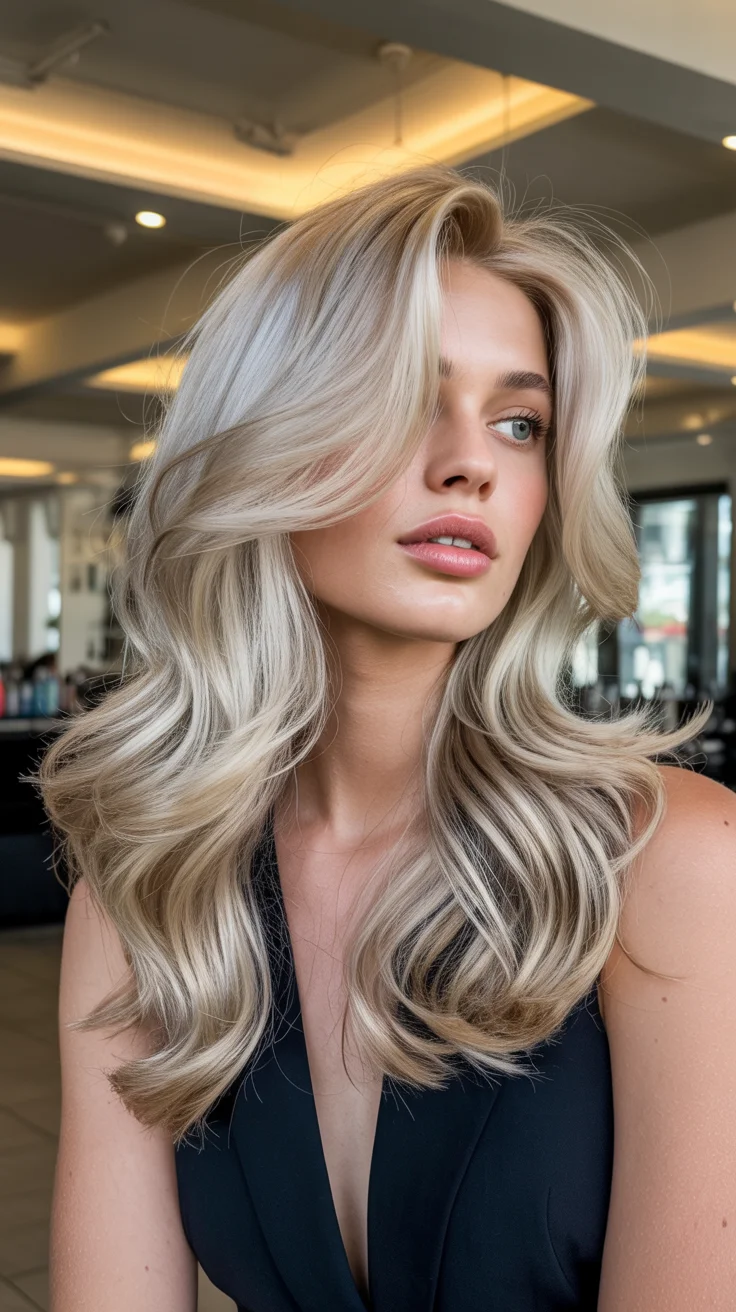 hair color ideas for summer 2026 Platinum Cream with Voluminous Layers