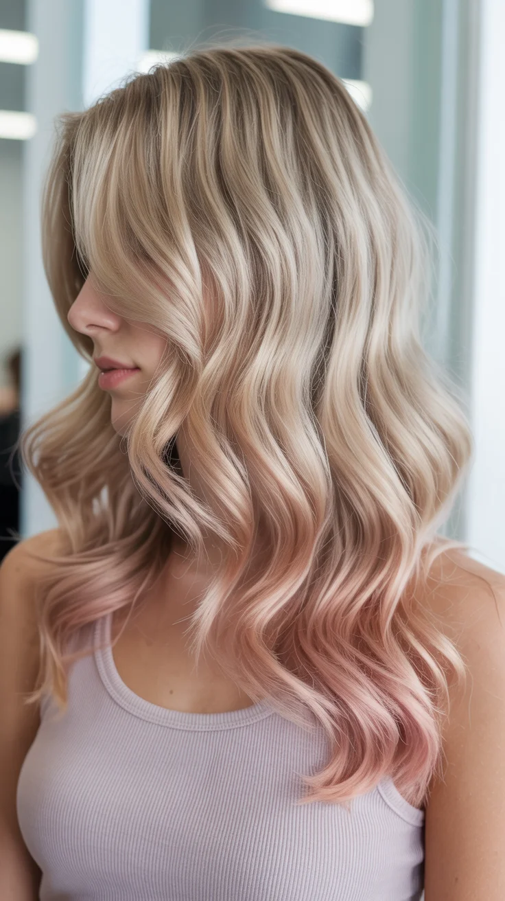 hair color ideas for summer 2026 Blush Dip Blonde with Subtle Gradient