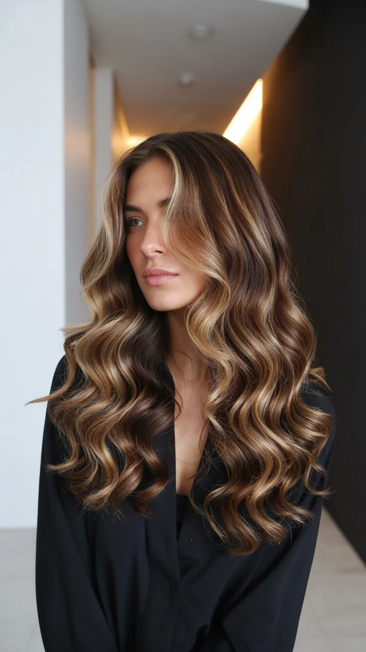hair color ideas for summer 2026 Golden Contour Waves with Luminous Depth