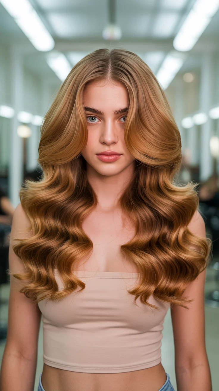 May Hair Color Ideas 2026 Golden Apricot Lengths with Sculpted Volume