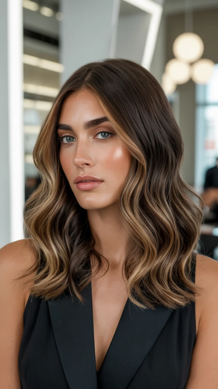 May Hair Color Ideas 2026 Dimensional Brunette with Seamless Highlights