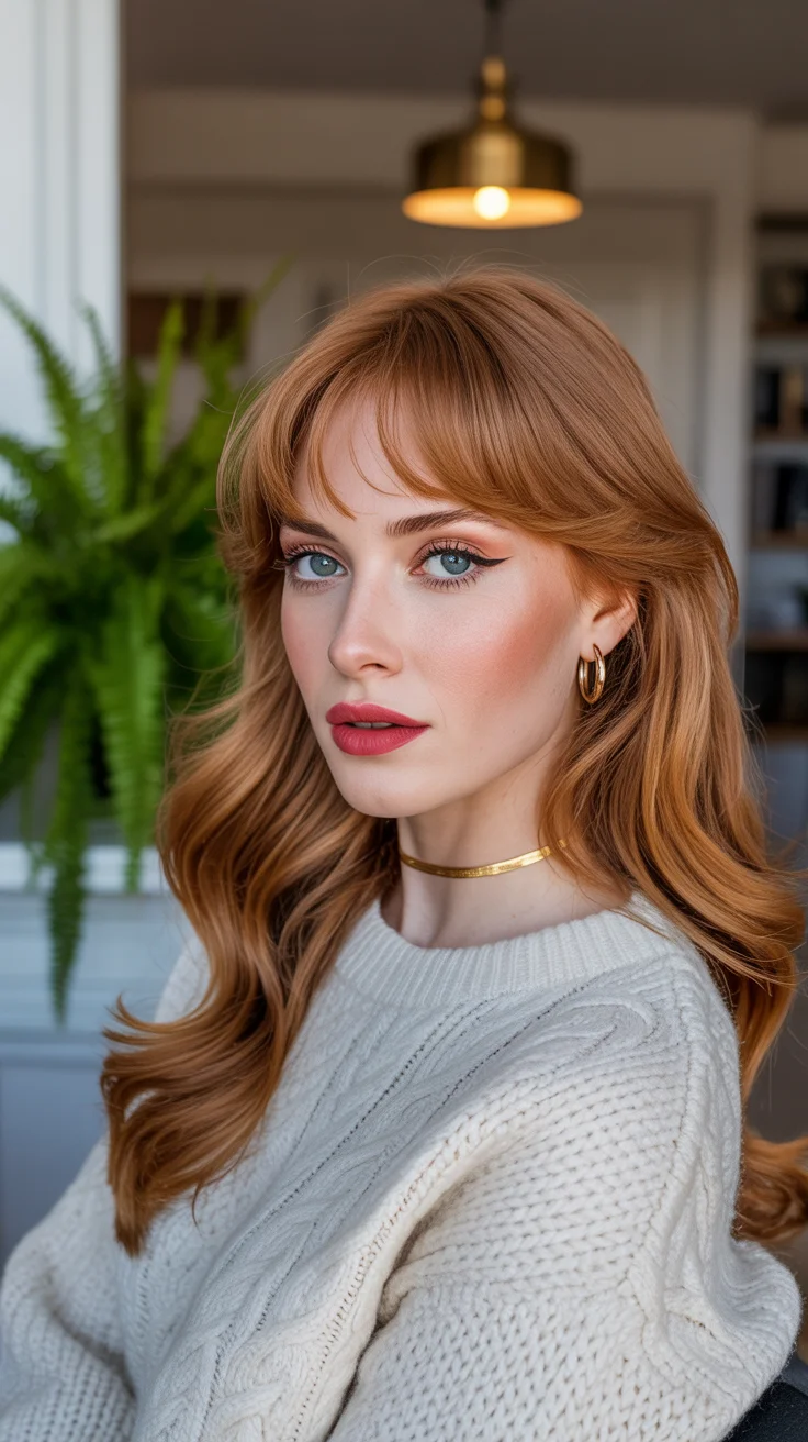 May Hair Color Ideas 2026 Golden Strawberry Layers with Face-Framing Softness