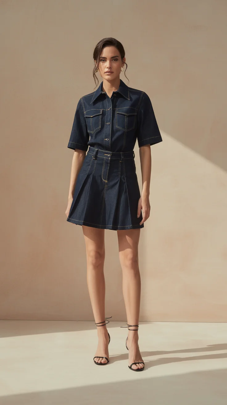 May outfits ideas 2026 Structured Denim That Feels Surprisingly Feminine