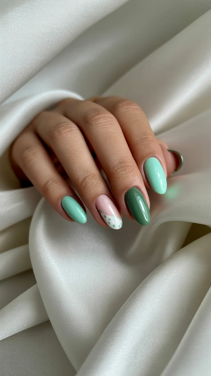 nail colors ideas for summer 2026 Mint and Matcha Mix Cool Tones for Hot Days