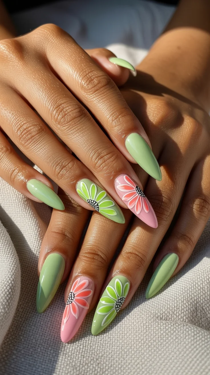 summer-2026-nail-inspo-green-floral-almond