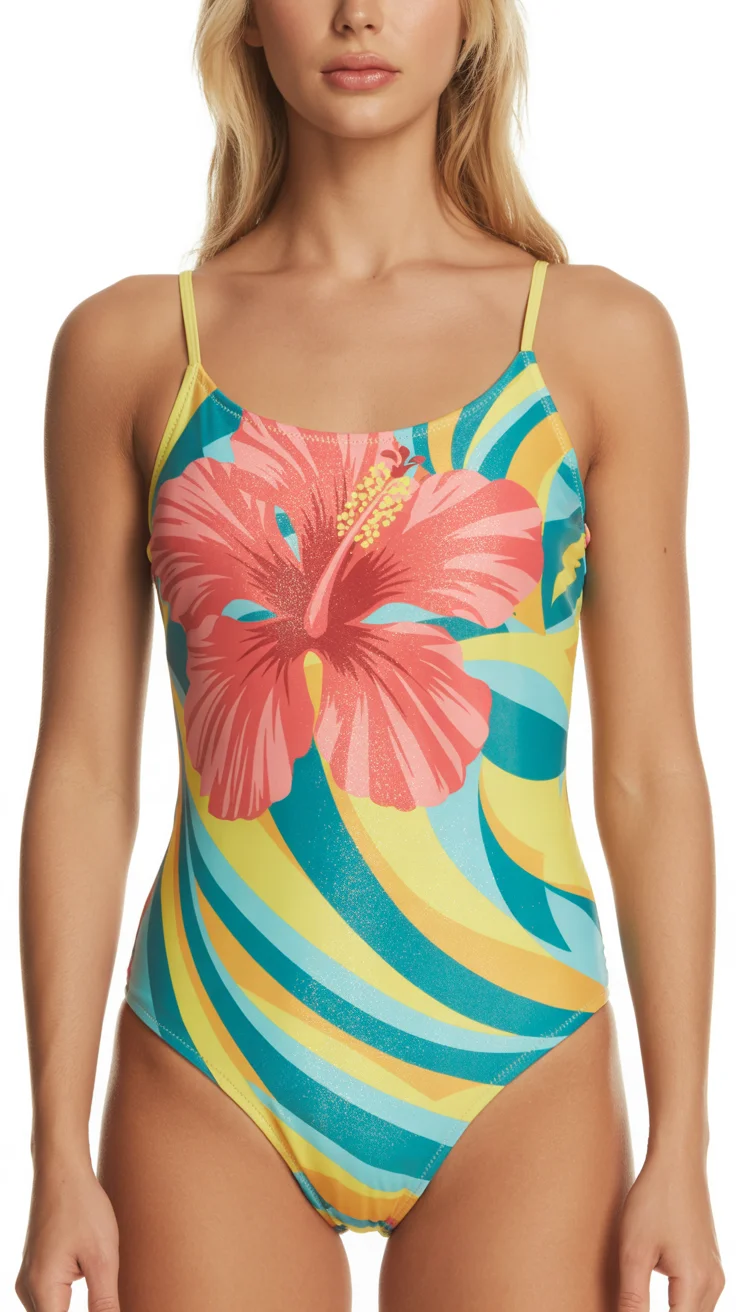 one piece swimsuit ideas for summer 2026 Tropical Pop Florals That Bring Instant Energy